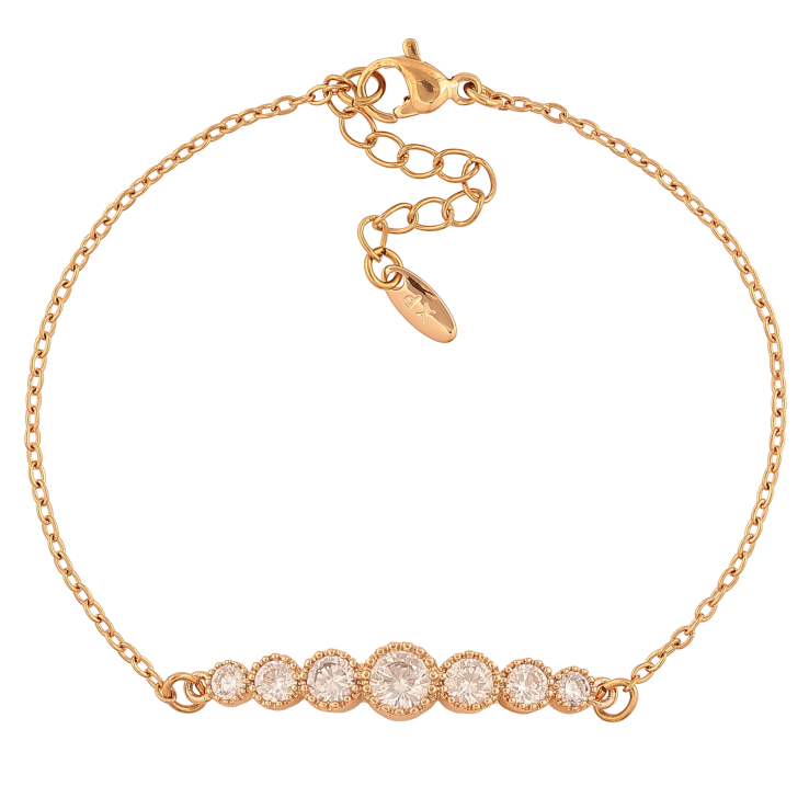 Браслет Xuping колір Позолота 18K "Ланцюжок з кристальною доріжкою" розмір з дод. ланцюжком 18.5-22см х 1.5-6мм фото №23