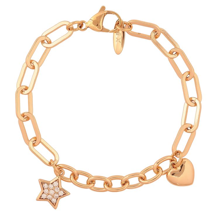 Браслет Xuping колір Позолота 18K "Ланцюжок комбінований з підвісками" розмір 18.5см х 6мм фото №23