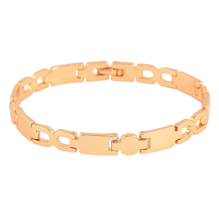 Браслет Xuping колір Позолота 18K "Декоративний візерунок" розмір 19см х 7мм фото №4