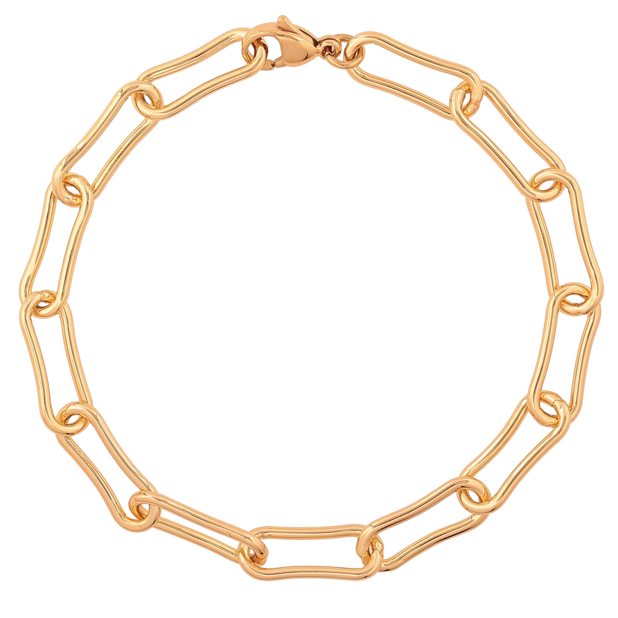 Браслет Xuping колір Позолота 18К "Ланцюжок Якірне" розмір 20.5см х 6-7мм фото №1