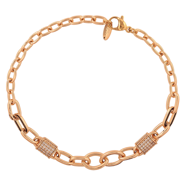 Браслет Xuping колір Позолота 18K "Комбінований ланцюжок з кристалами" розмір 20см х 4-6мм фото №24