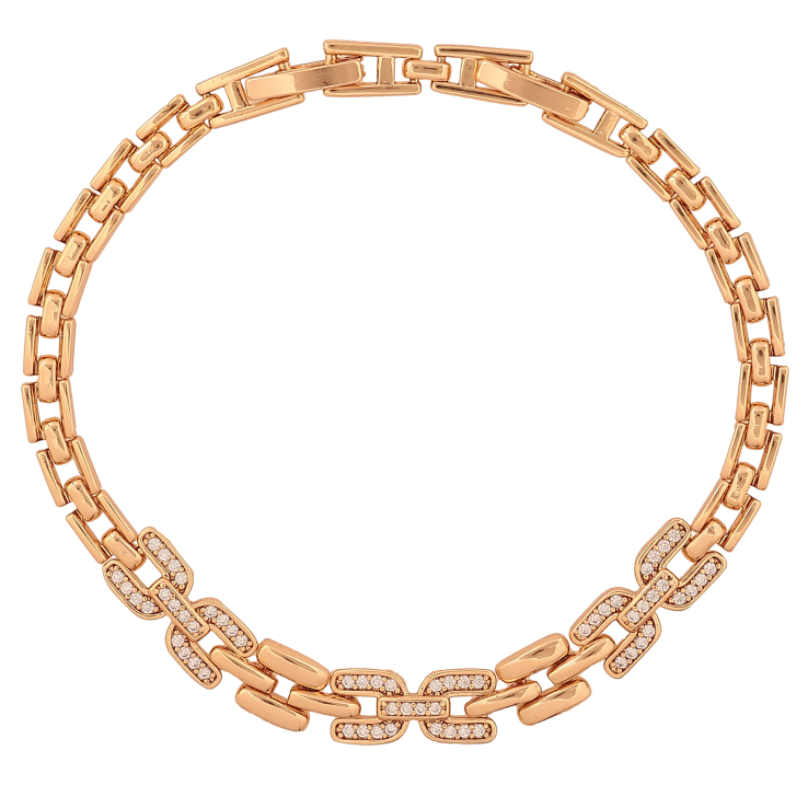 Браслет Xuping колір Позолота 18К "Декоративний візерунок із кристалами" розмір з дод. замком 17,19см х 4-7мм фото №19