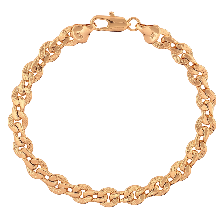 Браслет Xuping колір Позолота 18K "Ланцюжок Фантазійний" розмір 20.5см х 3-7мм фото №4