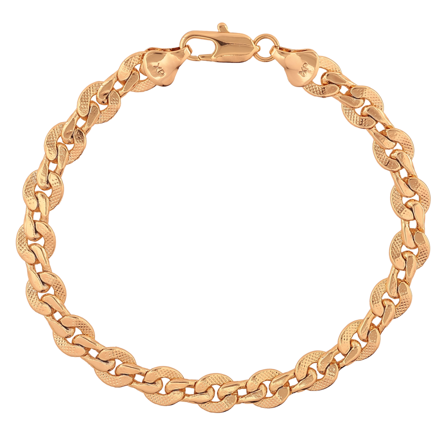 Браслет Xuping колір Позолота 18K "Ланцюжок Фантазійний" розмір 20.5см х 3-7мм фото №1