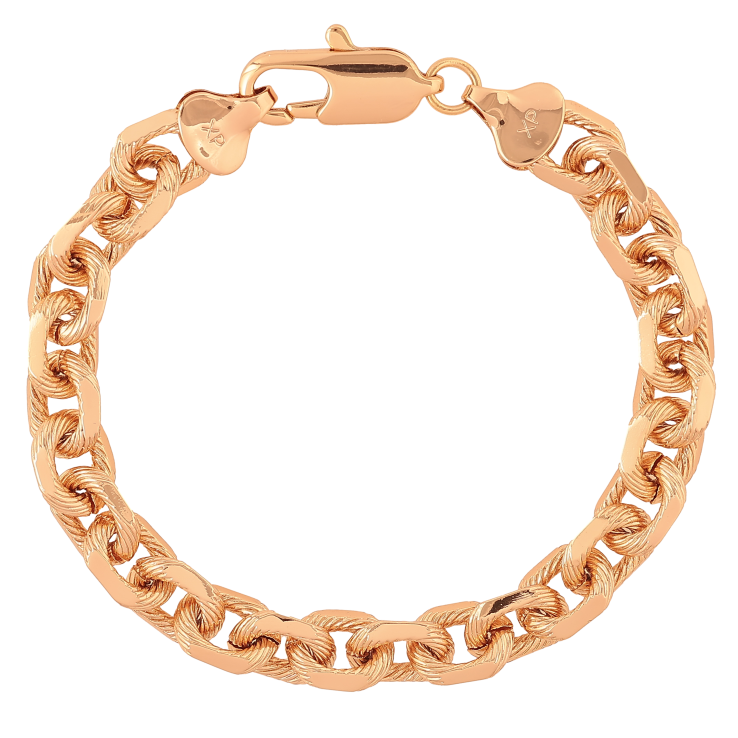 Браслет Xuping колір Позолота 18К "Ланцюжок Якірний з візерунком" розмір 20.5см х 8мм фото №17