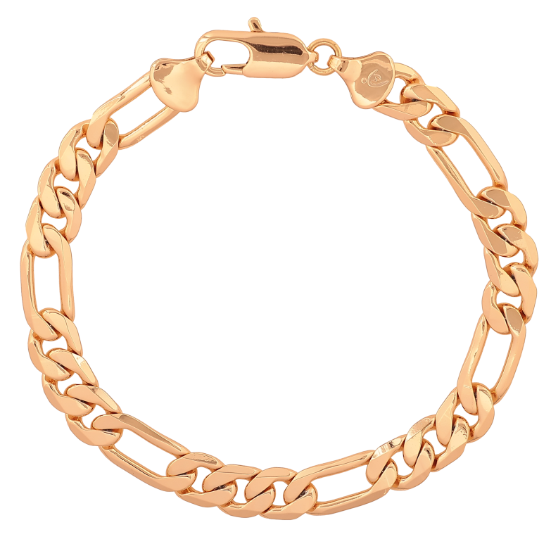 Браслет Xuping колір Позолота 18К "Ланцюжок Фігаро" розмір 20см х 7мм фото №1