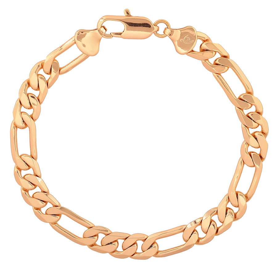 Браслет Xuping колір Позолота 18К "Ланцюжок Фігаро" розмір 20см х 7мм фото №1