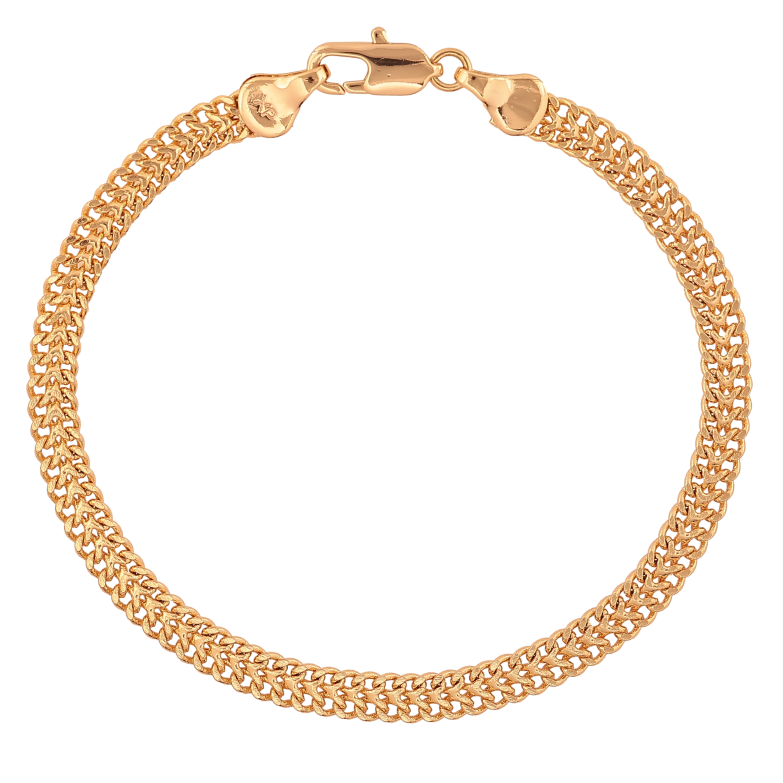 Браслет Xuping колір Позолота 18K "Ланцюжок плетіння подвійне Панцирне" розмір 19см х 5мм фото №1 Браслет Xuping колір Позолота 18K "Ланцюжок плетіння подвійне Панцирне" розмір 19см х 5мм фото №1