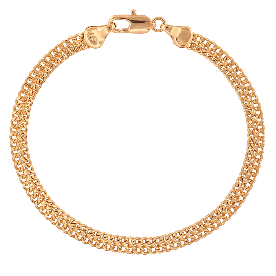 Браслет Xuping колір Позолота 18K "Ланцюжок плетіння подвійне Панцирне" розмір 19см х 5мм фото №1 Браслет Xuping колір Позолота 18K "Ланцюжок плетіння подвійне Панцирне" розмір 19см х 5мм фото №1