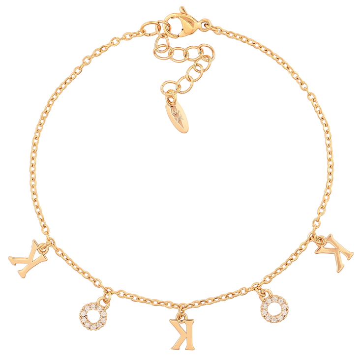 Браслет Xuping колір Позолота 18K "Ланцюжок з підвісками" розмір з дод. ланцюжком 17.5-20.5см х 3-8мм фото №15