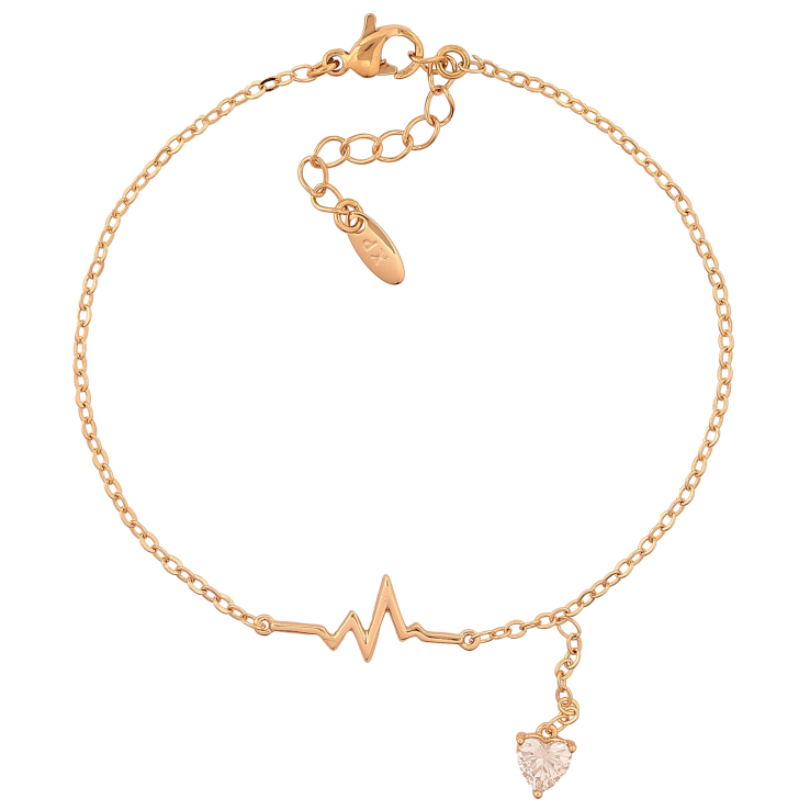Браслет Xuping цвет Позолота 18K "Цепочка с вставкой кардиограмма" размер с доп. цепочкой 18-21см х 1.5-8мм фото №21 Браслет Xuping цвет Позолота 18K "Цепочка с вставкой кардиограмма" размер с доп. цепочкой 18-21см х 1.5-8мм фото №21