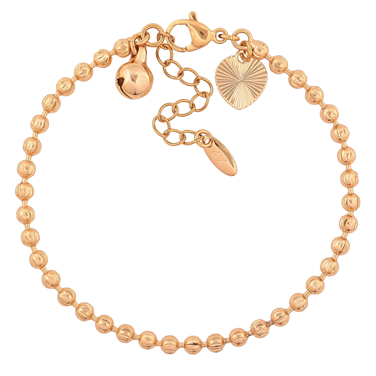 Браслет Xuping колір Позолота 18K "Ланцюжок Перлина" розмір з дод. ланцюжком 17-20см х 3мм фото №16