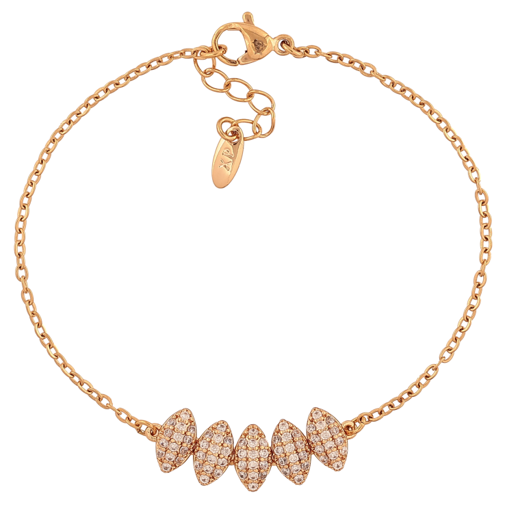 Браслет Xuping колір Позолота 18K "Ланцюжок з декоративною вставкою" розмір з дод. ланцюжком 17.5-19.5см х 1.5-9мм фото №7