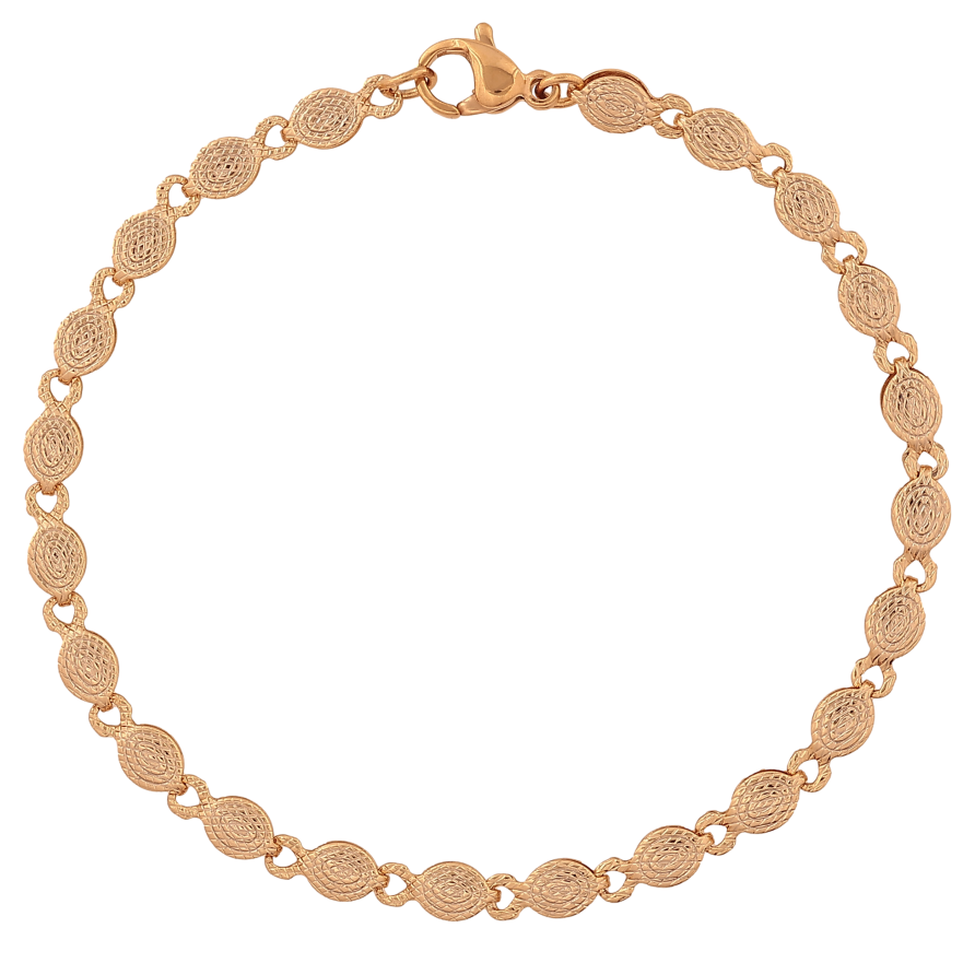 Браслет Xuping колір Позолота 18К "Декоративний візерунок" розмір 18.5см х 4мм фото №1