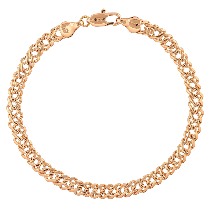 Браслет Xuping колір Позолота 18К "Ланцюжок плетіння Подвійний Ромб" розмір 19.5см х 5мм фото №16