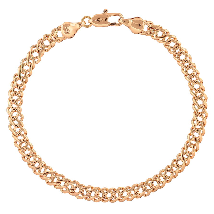 Браслет Xuping колір Позолота 18К "Ланцюжок плетіння Подвійний Ромб" розмір 19.5см х 5мм фото №1 Браслет Xuping колір Позолота 18К "Ланцюжок плетіння Подвійний Ромб" розмір 19.5см х 5мм фото №1