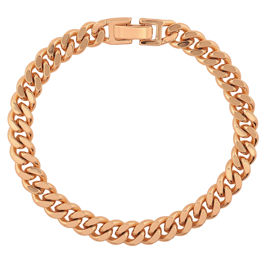 Браслет Xuping колір Позолота 18К "Ланцюжок плетіння Панцирне" розмір 18.5см х 7мм фото №1