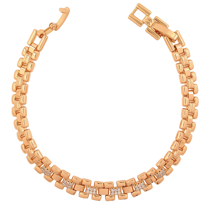 Браслет Xuping колір Позолота 18К "Декоративний візерунок з кристалами" розмір з дод. замком 17,18.5см х 7мм фото №24