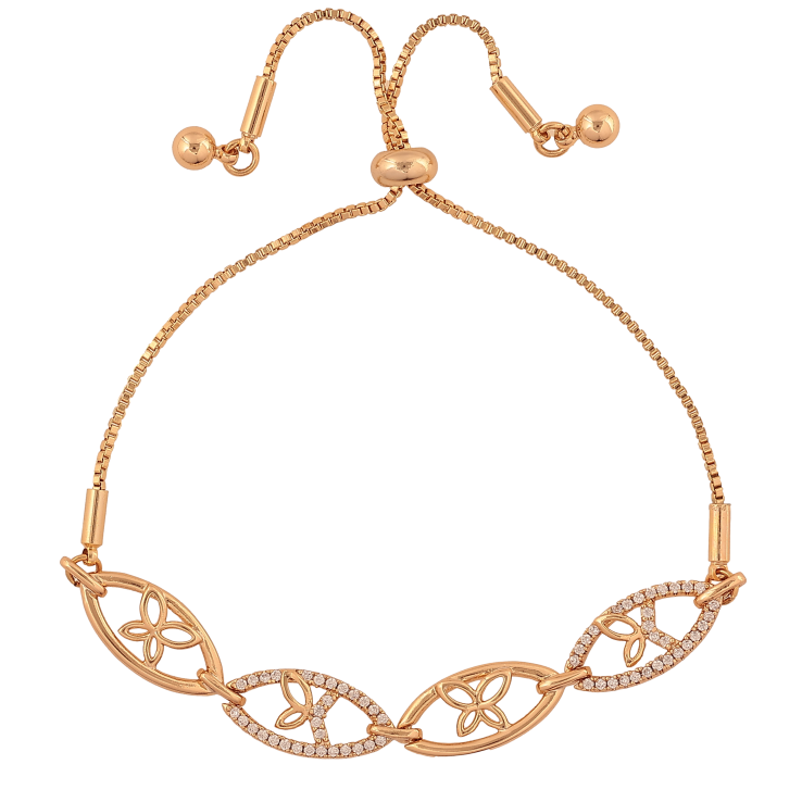 Браслет Xuping колір Позолота 18K "Ланцюжок з декоративною вставкою" на затяжці розмір 10-21см х 1-10мм фото №16