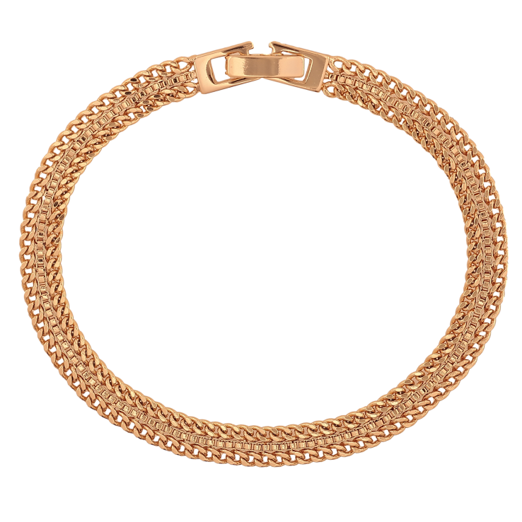 Браслет Xuping колір Позолота 18K "Ланцюжок Фантазійний" розмір 18.5см х 5мм фото №2