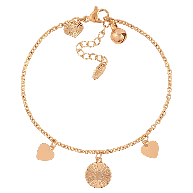 Браслет Xuping колір Позолота 18K "Ланцюжок з підвісками" розмір з дод. ланцюжком 17-20см х 2мм фото №4