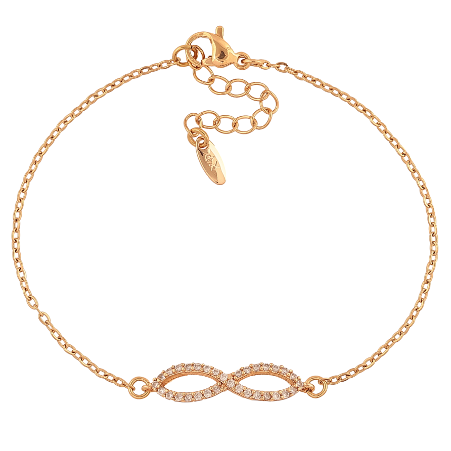Браслет Xuping колір Позолота 18K "Ланцюжок з нескінченністю" розмір з дод. ланцюжком 18.5-22см х 1.5-6мм фото №1