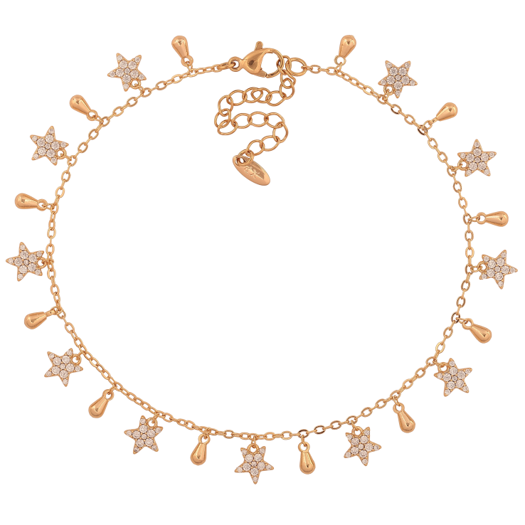 Браслет Xuping колір Позолота 18K на ногу "Ланцюжок з підвісками" розмір з дод. ланцюжком 23-28см х 1.5мм фото №12 Браслет Xuping колір Позолота 18K на ногу "Ланцюжок з підвісками" розмір з дод. ланцюжком 23-28см х 1.5мм фото №12