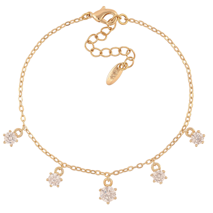 Браслет Xuping колір Позолота 14K "Ланцюжок з кристальними підвісками" розмір з дод. ланцюжком 16-19.5см х 1.5мм фото №17 Браслет Xuping колір Позолота 14K "Ланцюжок з кристальними підвісками" розмір з дод. ланцюжком 16-19.5см х 1.5мм фото №17