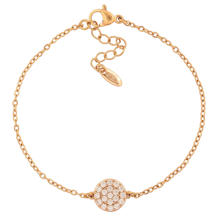 Браслет Xuping колір Позолота 18K "Ланцюжок із вставкою круг" розмір з дод. ланцюжком 17-20см х 1.5-10мм фото №19