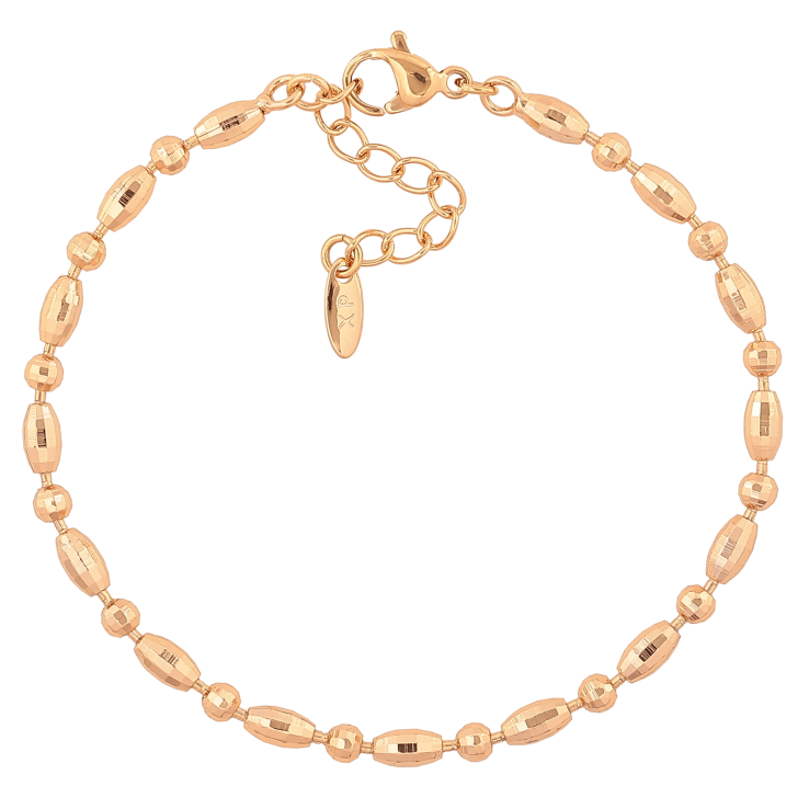 Браслет Xuping колір Позолота 18K "Ланцюжок Перлина" розмір з дод. ланцюжком 17-20см х 3мм фото №7