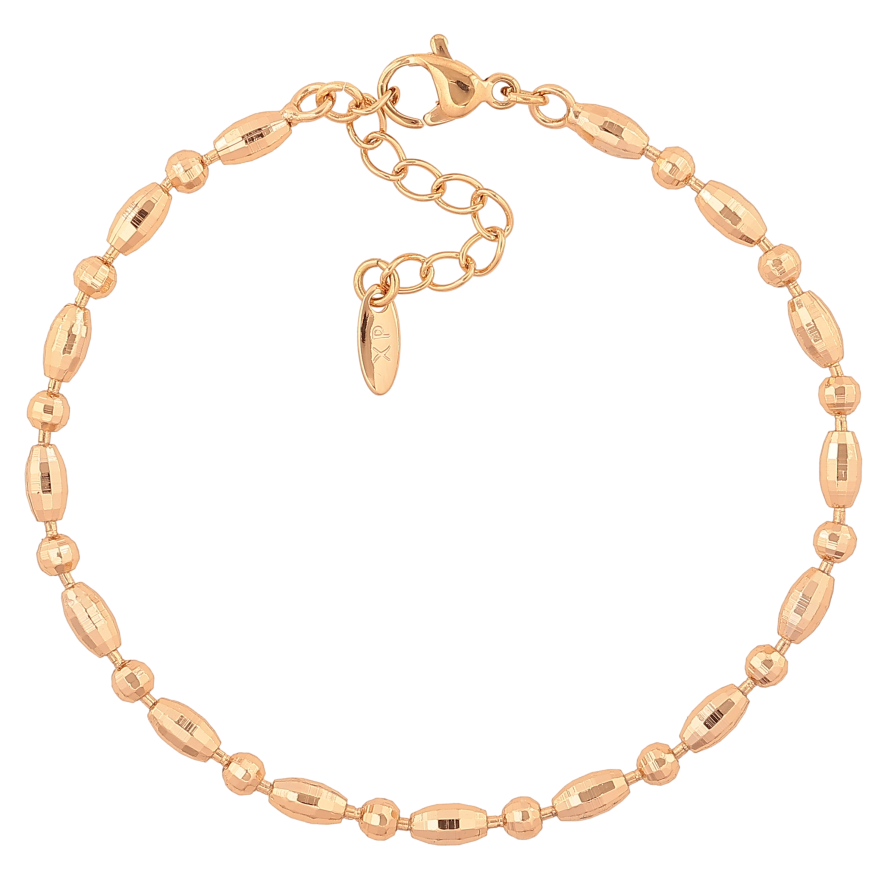 Браслет Xuping цвет Позолота 18K "Цепочка Перлина" размер с доп. цепочкой 17-20см х 3мм фото №1