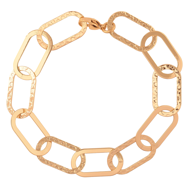 Браслет Xuping колір Позолота 18К "Ланцюжок Фантазійний з візерунком" розмір 20.5см х 12мм фото №11