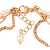 Браслет Xuping цвет Позолота 18K "Тройная цепочка с жемчужинами и подвесками" размер с доп. цепочкой 19-22см х 9мм фото №2