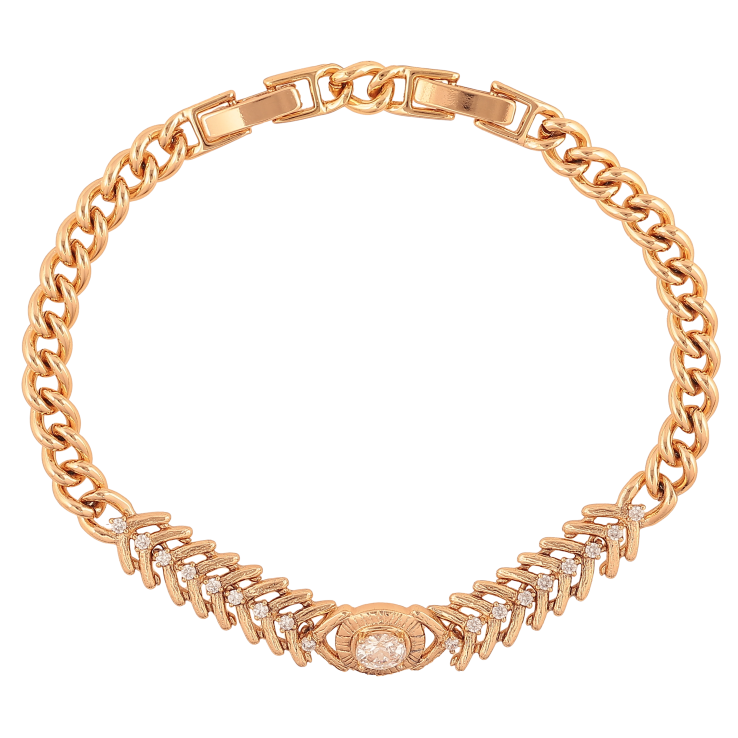 Браслет Xuping колір Позолота 18K "Візерунок з кристалами" розмір з дод. замком 17, 19см х 5-8мм фото №21