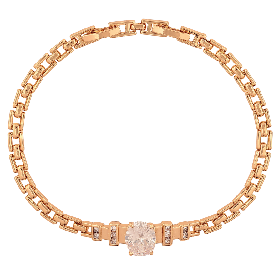 Браслет Xuping колір Позолота 18K "Візерунок з кристалами" розмір з дод. замком 18,20см х 4-10мм фото №1