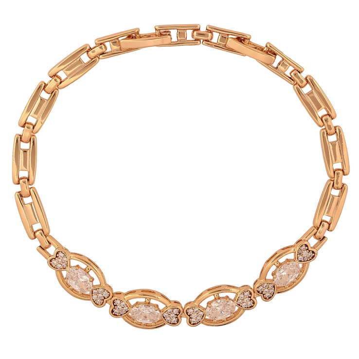 Браслет Xuping колір Позолота 18K "Візерунок з кристалами" розмір з дод. замком 17,19см х 5-7мм фото №17