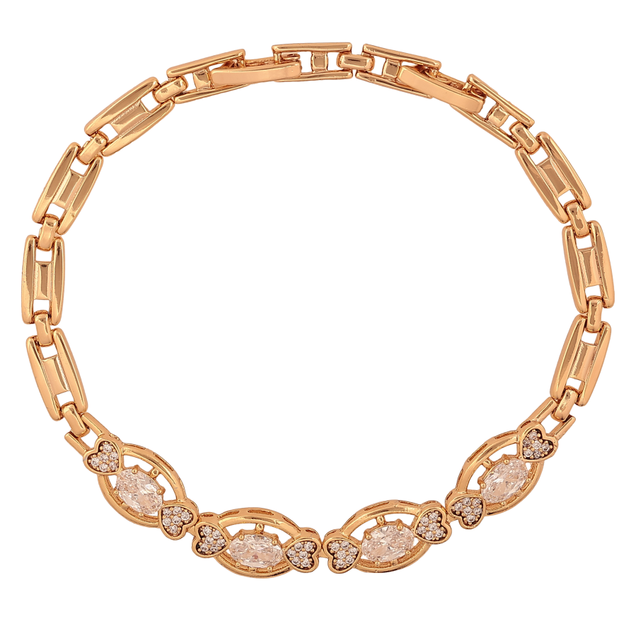 Браслет Xuping колір Позолота 18K "Візерунок з кристалами" розмір з дод. замком 17,19см х 5-7мм фото №1 Браслет Xuping колір Позолота 18K "Візерунок з кристалами" розмір з дод. замком 17,19см х 5-7мм фото №1