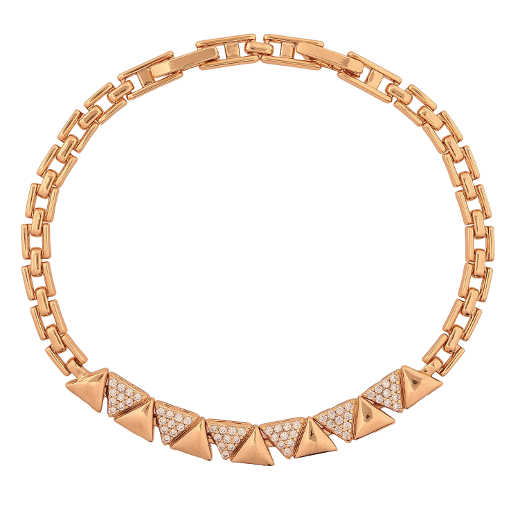 Браслет Xuping колір Позолота 18K "Візерунок з кристалами" розмір з дод. замком 17.5, 19.5см х 4-6мм фото №19