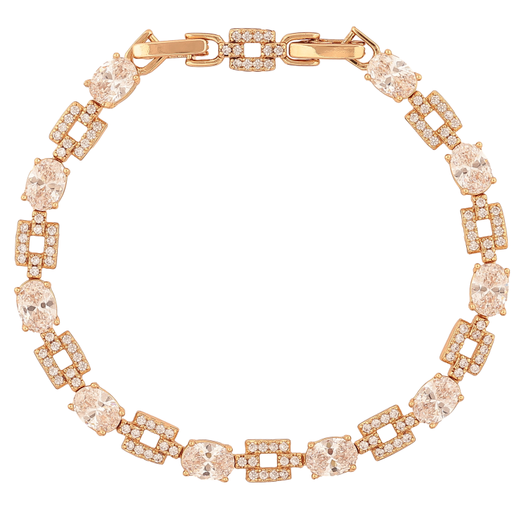 Браслет Xuping колір Позолота 18K "Візерунок з кристалами" розмір з дод. замком 17.5, 19.5см х 2-6мм фото №25