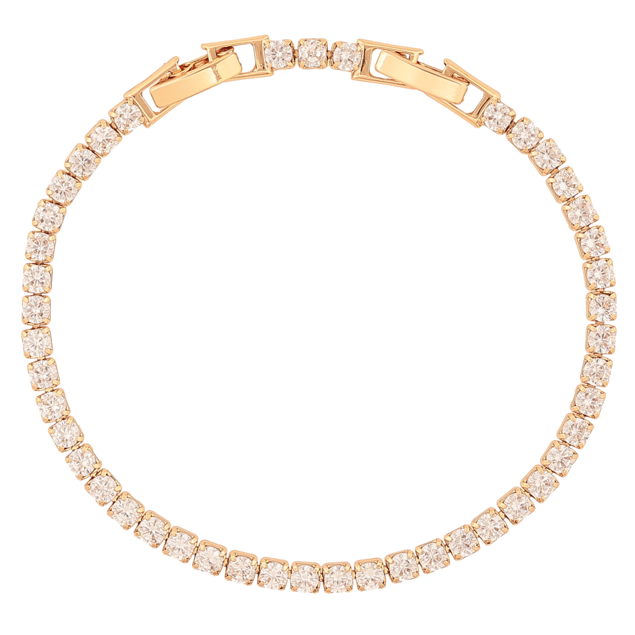 Браслет Xuping цвет Позолота 18K "Дорожка кристаллов" размер с доп. замком 17, 19.5см х 3мм фото №1 Браслет Xuping цвет Позолота 18K "Дорожка кристаллов" размер с доп. замком 17, 19.5см х 3мм фото №1