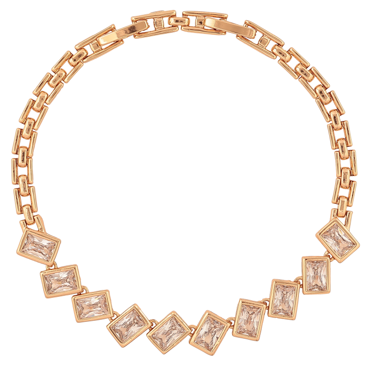 Браслет Xuping колір Позолота 18К "Діріжка кристалів" розмір з дод. замком 18,20см х 4-9мм фото №7