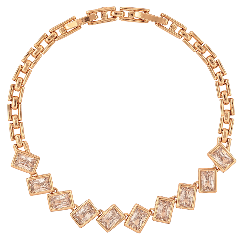 Браслет Xuping колір Позолота 18К "Діріжка кристалів" розмір з дод. замком 18,20см х 4-9мм фото №1