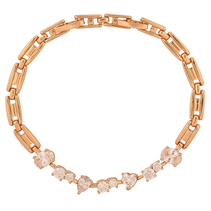 Браслет Xuping колір Позолота 18К "Візерунок з кристалами" розмір з дод. замком 17,19см х 5-7мм фото №14