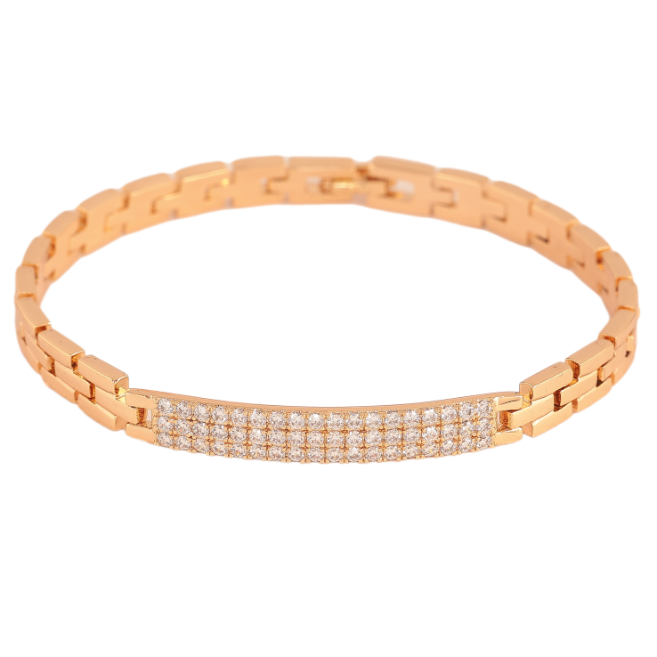 Браслет Xuping колір Позолота 18K "Візерунок з кристалами" розмір 19.5см х 6мм фото №10