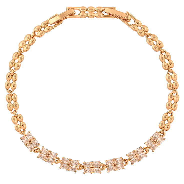 Браслет Xuping колір Позолота 18К "Візерунок з кристалами" розмір з дод. замком 17,19см х 4мм фото №23