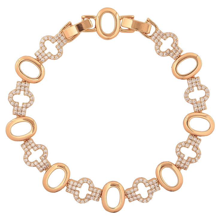 Браслет Xuping колір Позолота 18K "Візерунок з кристалами" розмір з дод. замком 17.5,19.5см х 9-11мм фото №9