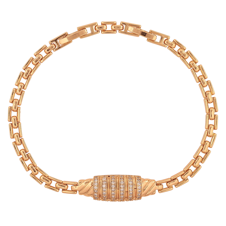 Браслет Xuping колір Позолота 18K "Візерунок з кристалами" розмір з дод. замком 18,20см х 4-9мм фото №17