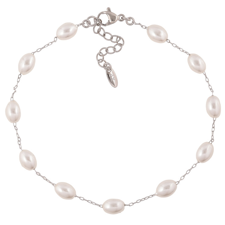 Браслет Xuping колір Родій на ногу "Ланцюжок із перлинами" довжина з дод. ланцюжком 23-27см х 1-6мм фото №13 Браслет Xuping колір Родій на ногу "Ланцюжок із перлинами" довжина з дод. ланцюжком 23-27см х 1-6мм фото №13