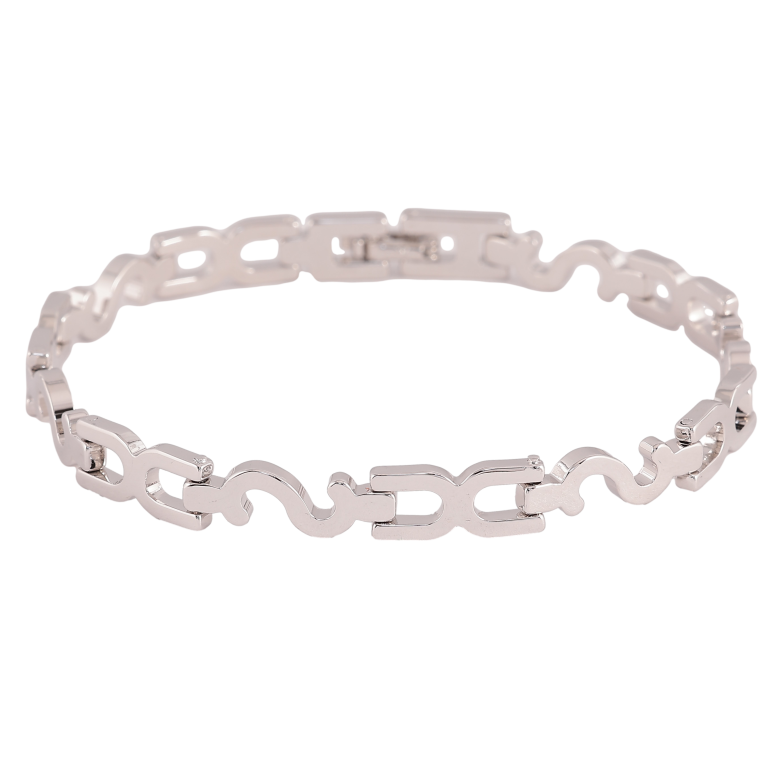 Браслет Xuping колір Родій "Декоративний візерунок" довжина 20см х 7мм фото №1 Браслет Xuping колір Родій "Декоративний візерунок" довжина 20см х 7мм фото №1