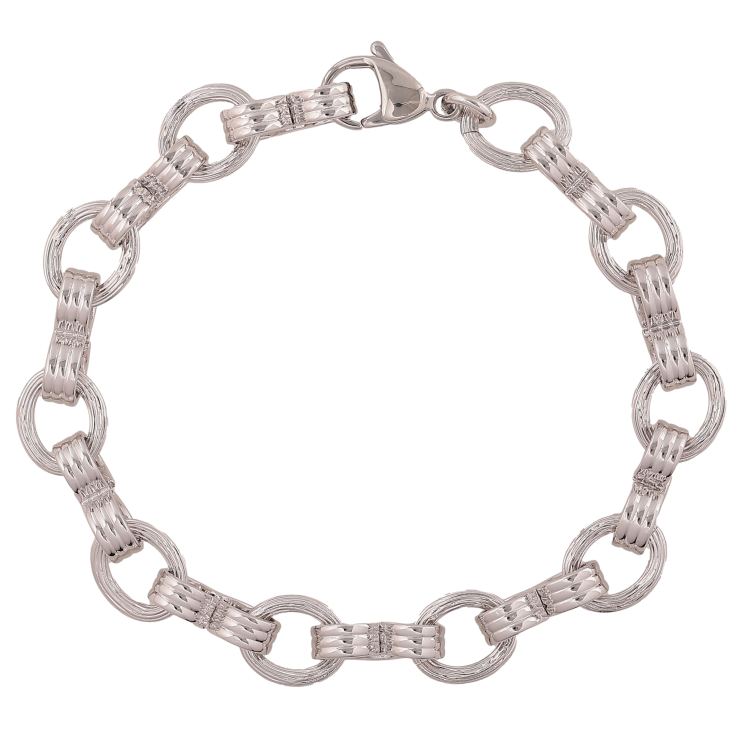 Браслет Xuping колір Родій "Ланцюжок декоративний" довжина 20.5см х 3.5-10мм фото №16 Браслет Xuping колір Родій "Ланцюжок декоративний" довжина 20.5см х 3.5-10мм фото №16